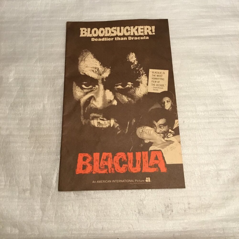 Vintage 1972 Blackula movie advertising promo magazine w/ ads